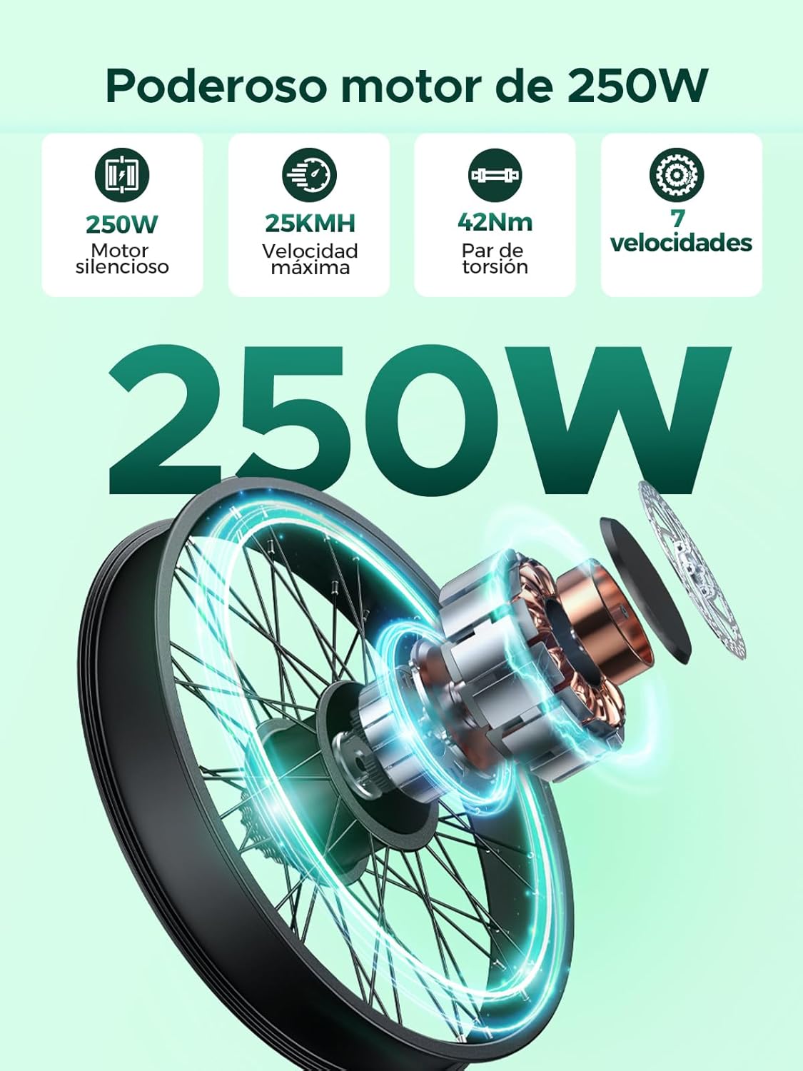 MileCity1 26" E-Bike für Erwachsene, 7 Gang Elektrofahrrad mit Austauschbarem 36V 13Ah Akku, 25 km/h und 80–100km Reichweite E-Bike für Städtische Pendler, IP65 Wasserdicht