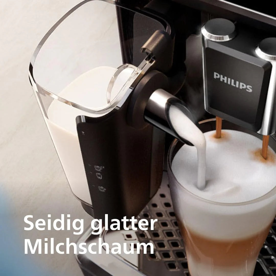 Philips Serie 5400 Kaffeevollautomat - Genießen Sie 12 Getränke, schnell reinigendes LatteGo, intuitives TFT-Display, anpassbare Kaffeeeinstellungen, erstklassiges Küchendesign (EP5441/50)