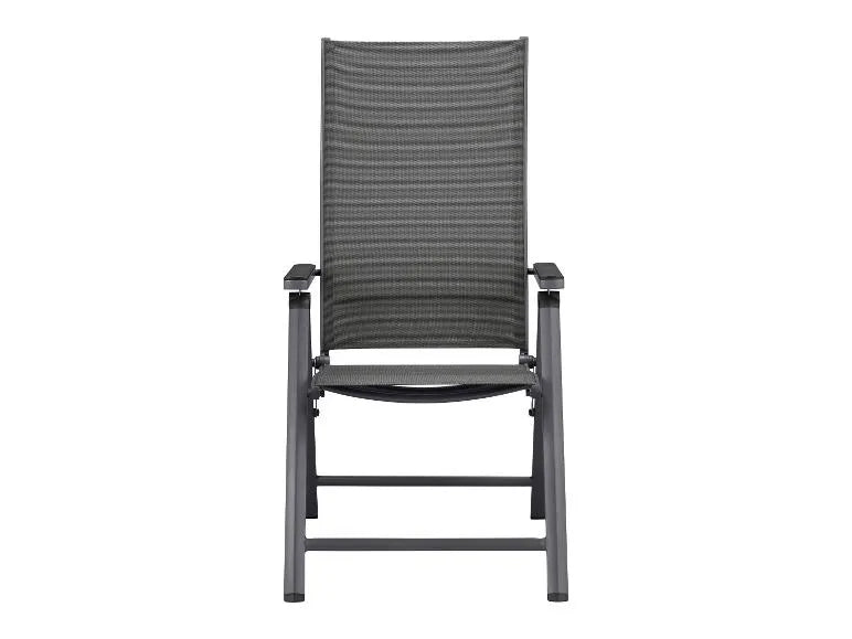 Alu-Set »Houston«, 9-teilig - Ausziehtisch & 8 Hochlehner, grau